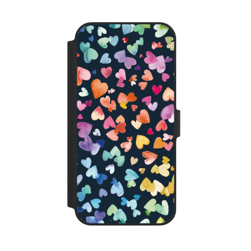 Apple iPhone 14 Plus NIVOflip Valentinstag Herzen Schwarz