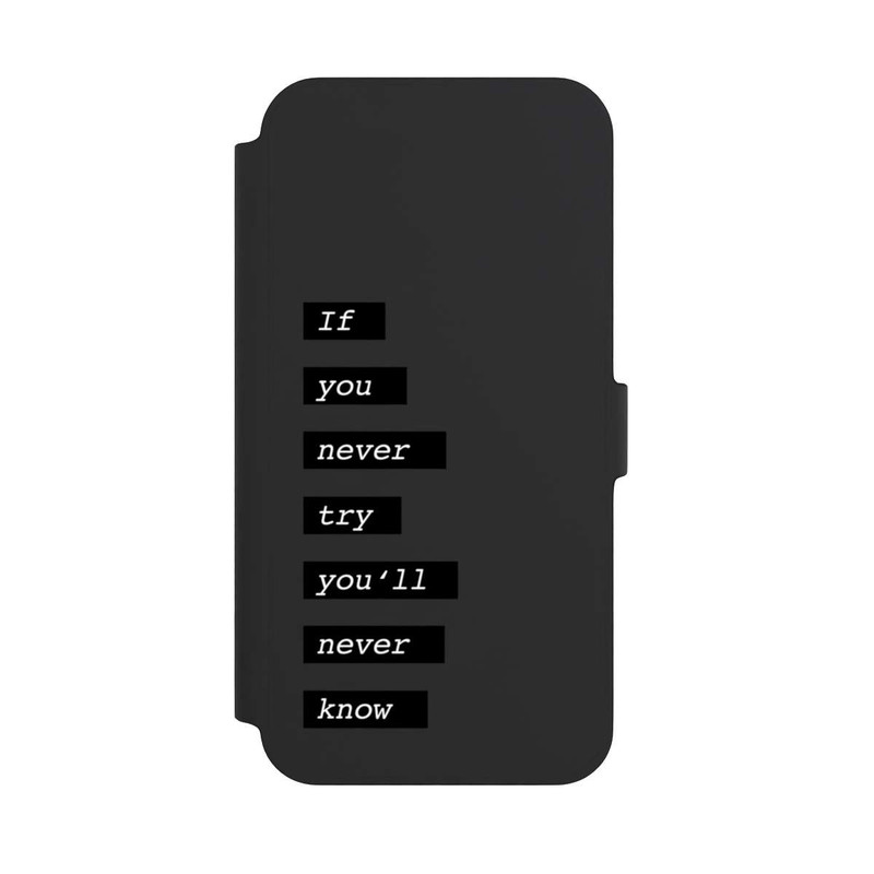 iPhone 14 Plus NIVOflip If You Try Black Transparent
