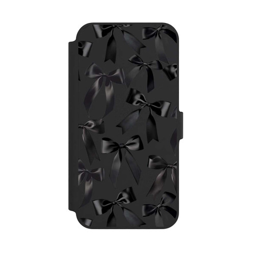 Apple iPhone 14 Plus NIVOflip Schwarze Satinschleifen
