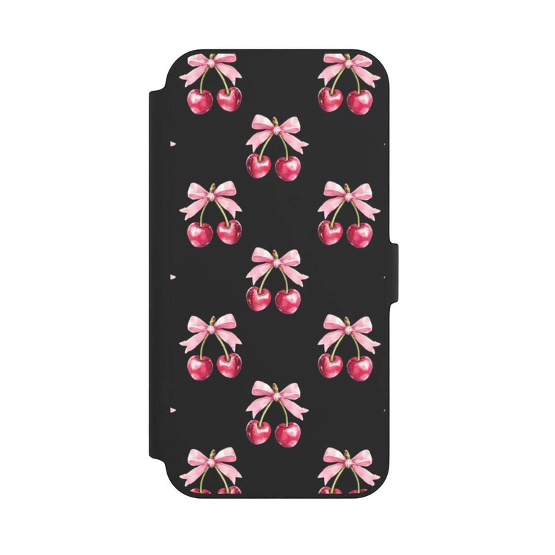iPhone 14 Plus NIVOflip Cherry Bow Pattern Transparent with AI