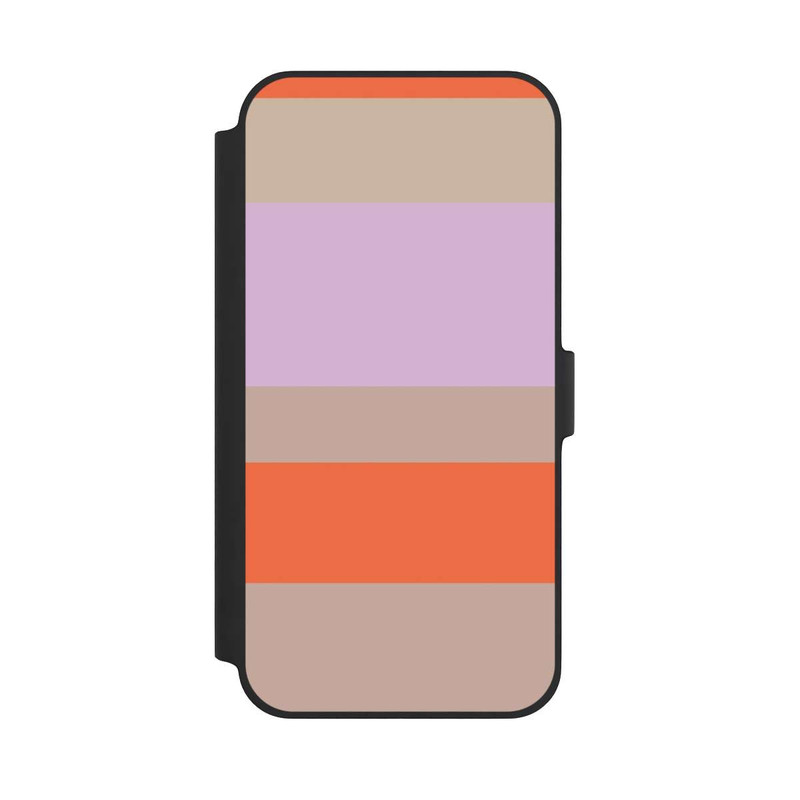 iPhone 14 Plus NIVOflip Moca Lila Orange Stripes