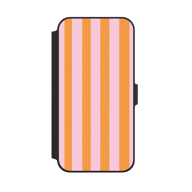 iPhone 14 Plus NIVOflip Orange Rosa Streifen