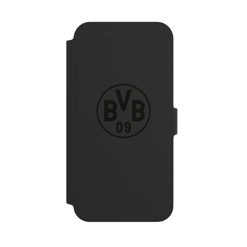 iPhone 14 Plus NIVOflip BVB Logo Schwarz Transparent