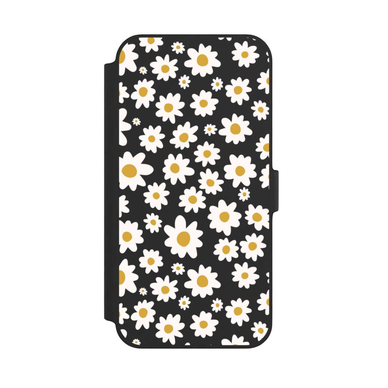 iPhone 14 Plus NIVOflip Daisy Flower Seamless Pattern Transparent