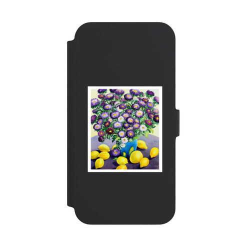 Apple iPhone 14 Plus NIVOflip Purple Asters and Lemons by Christopher Ryland
