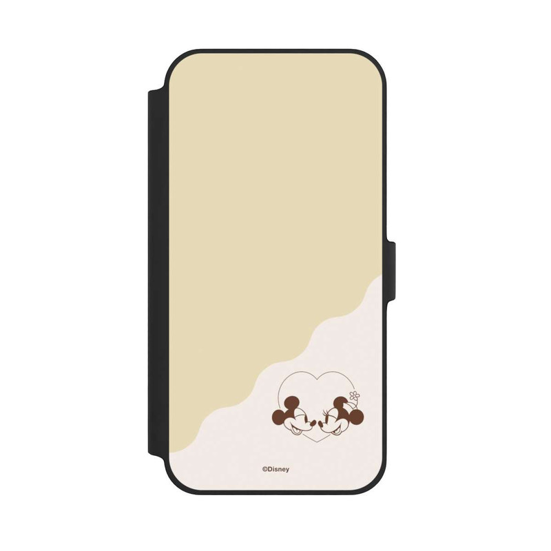 iPhone 14 Plus NIVOflip Mickey and Minnie Love Heart Beige