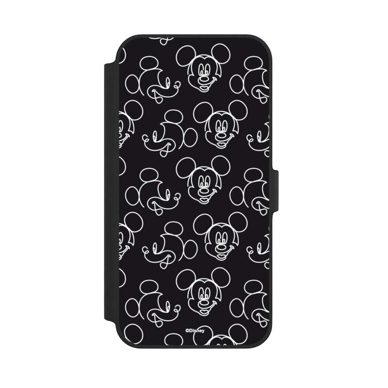 iPhone 14 Plus NIVOflip Disney Mickey Muster Schwarz