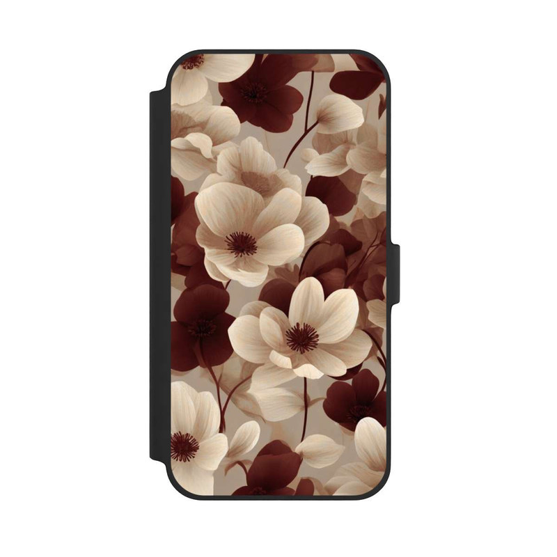 iPhone 14 Plus NIVOflip Naturfarbenes Blumenmuster mit KI
