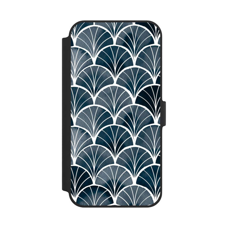 iPhone 14 Plus NIVOflip Botanische Brise Art Deco Grau