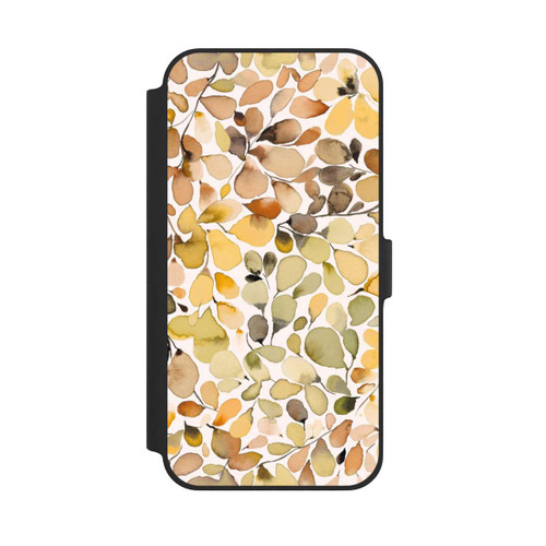 Apple iPhone 14 Plus NIVOflip Eucalyptus Watercolor Leaves Brown Autumn