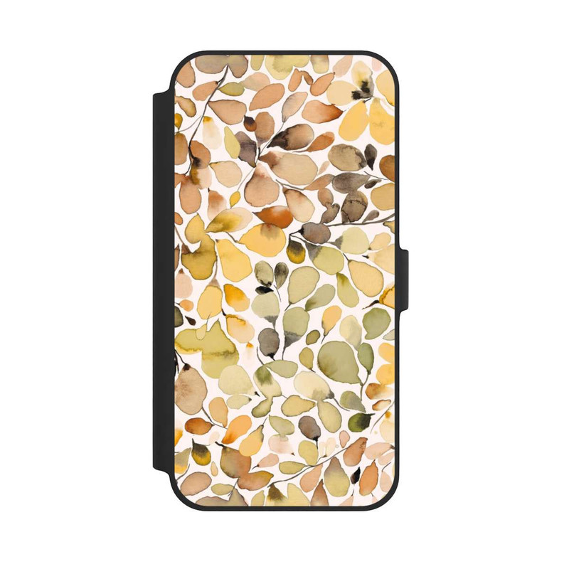 iPhone 14 Plus NIVOflip Eucalyptus Watercolor Leaves Brown Autumn
