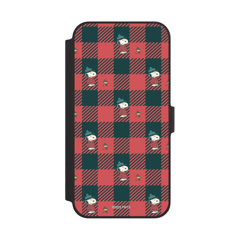iPhone 14 Plus NIVOflip Peanuts Red Tartan Pattern