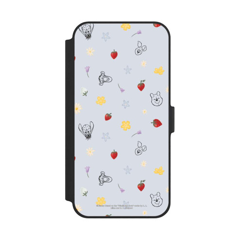 Apple iPhone 14 Plus NIVOflip Winnie Puuh und Freunde Erdbeer Muster Blau