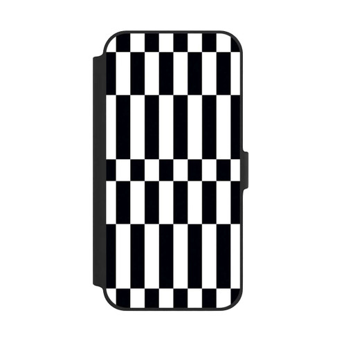 Apple iPhone 14 Plus NIVOflip Checked Abstract Bold Black and White Color Block