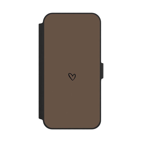 Apple iPhone 14 Plus NIVOflip Herz Minimalistisch Braun
