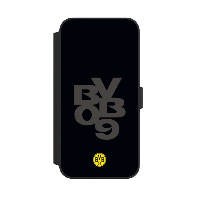 iPhone 14 Plus NIVOflip BVB09 Grau Schwarz