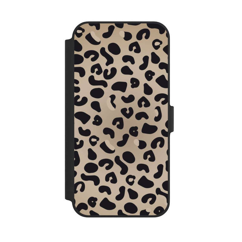 iPhone 14 Plus NIVOflip Motif guépard marron clair