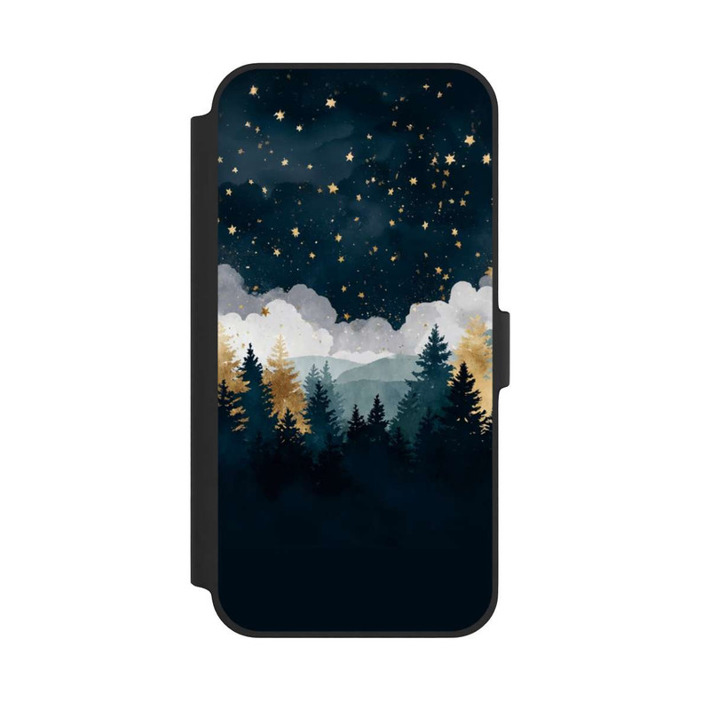 iPhone 14 Plus NIVOflip nächtlicher Wald Indigo