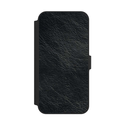 Apple iPhone 14 Plus NIVOflip Schwarzer Lederlook Hintergrund