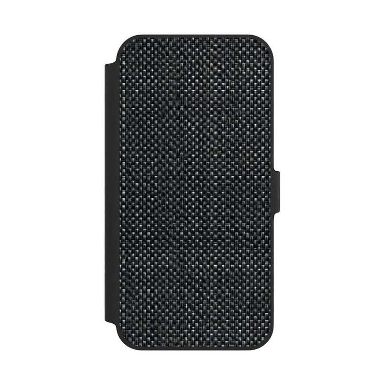 iPhone 14 Plus NIVOflip Abstrakter schwarzer Stoff