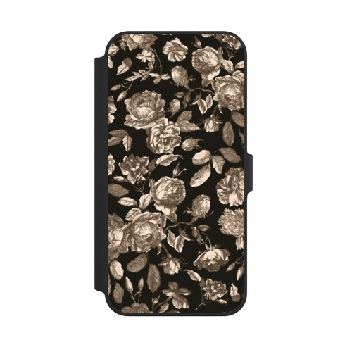 Apple iPhone 14 Plus NIVOflip Leinwand dunkle Blumen