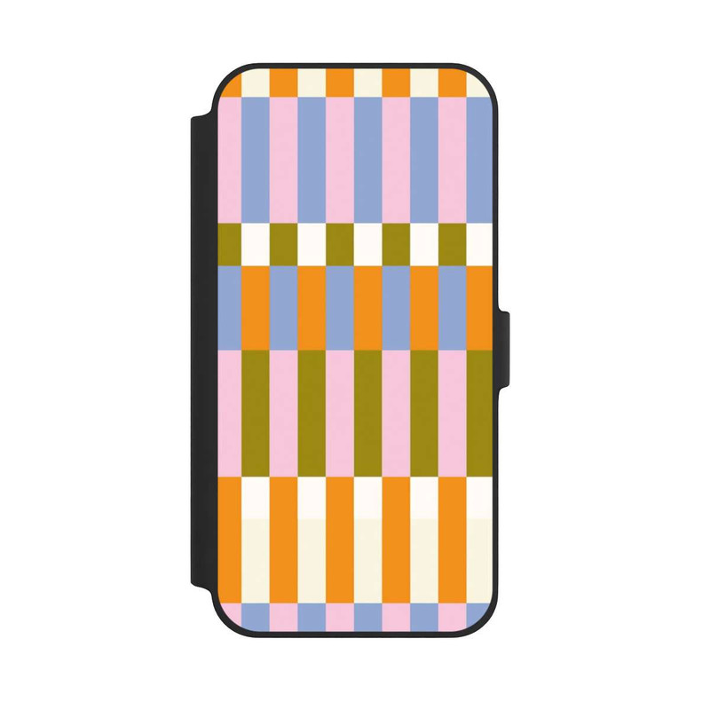 iPhone 14 Plus NIVOflip Thème à Carreaux Colorés et Audacieux