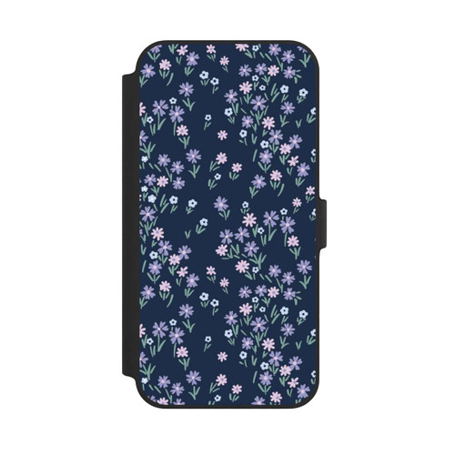 Apple iPhone 14 Plus NIVOflip Dark Blue Floral Theme