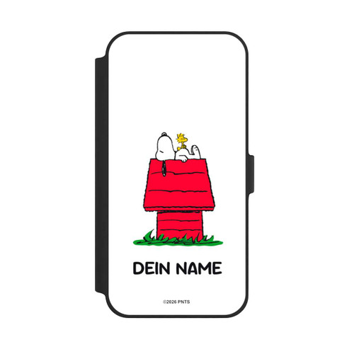 Apple iPhone 14 Plus NIVOflip Snoopy and Woodstock Classic Personalisierbar