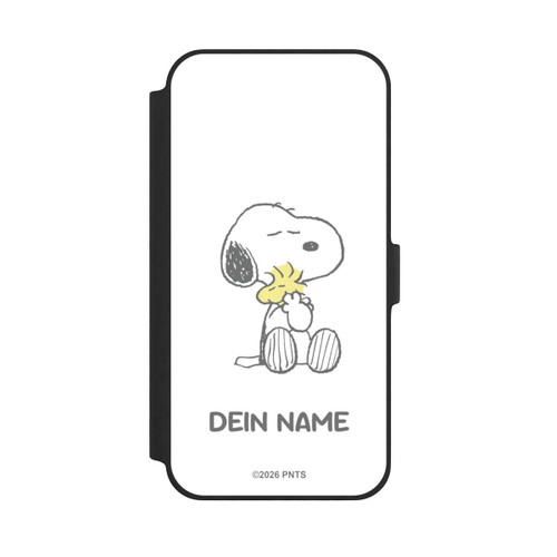 Apple iPhone 14 Plus NIVOflip Snoopy And Woodstock Cuddling Personalisierbar