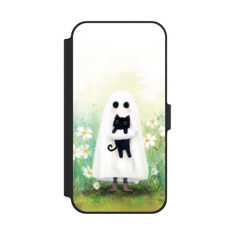 iPhone 14 Plus NIVOflip Geist und Katze Halloween mit KI