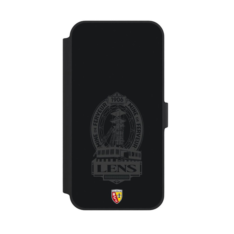 iPhone 14 Plus NIVOflip RC Lens Mine de Ferveur Emblem schwarz