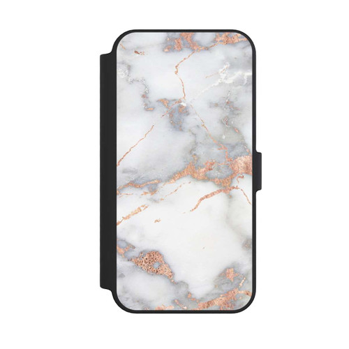 Apple iPhone 14 Pro Max NIVOflip Marbre Blanc et Doré