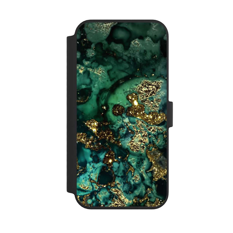 iPhone 14 Pro Max NIVOflip Cyan Glitzer Marmorlook