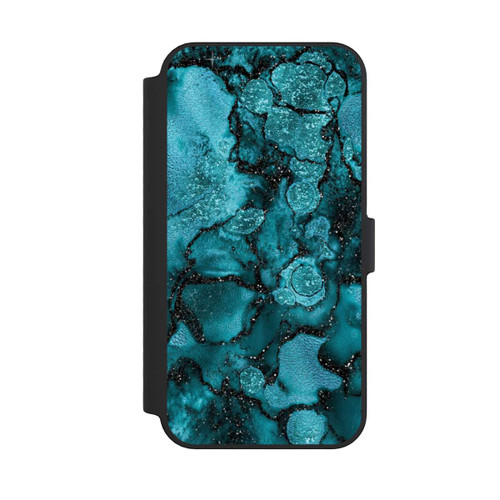 Apple iPhone 14 Pro Max NIVOflip  Blauer Glitzerlook