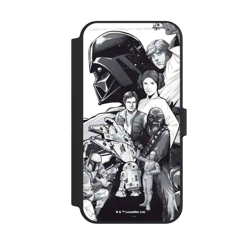 iPhone 14 Pro Max NIVOflip StarWars Charaktere - Schwarz-Weiß