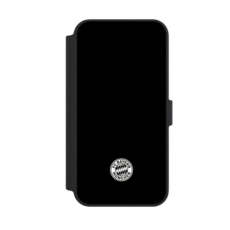 iPhone 14 Pro Max NIVOflip Logo FCB Classique Petit - Blanc sur Fond Noir