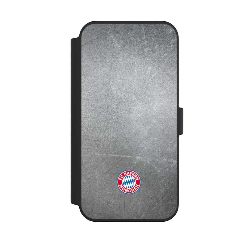 iPhone 14 Pro Max NIVOflip Klassisches FCB Logo Klein - Bunt auf Metalllook