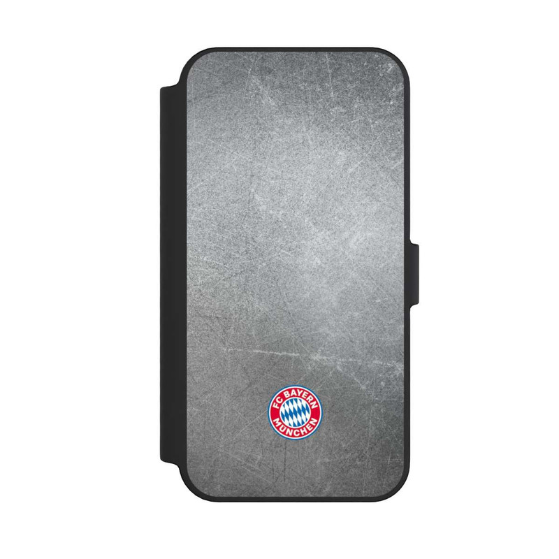 iPhone 14 Pro Max NIVOflip Logo FCB Classique Petit - Coloré sur Fond Métallique