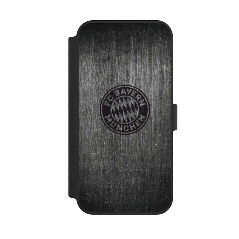 iPhone 14 Pro Max NIVOflip Metalllook FCB Logo einfarbig