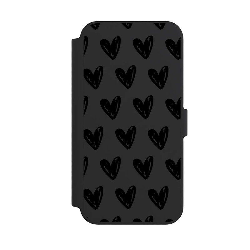 iPhone 14 Pro Max NIVOflip Herzen Schwarz ohne Hintergrund