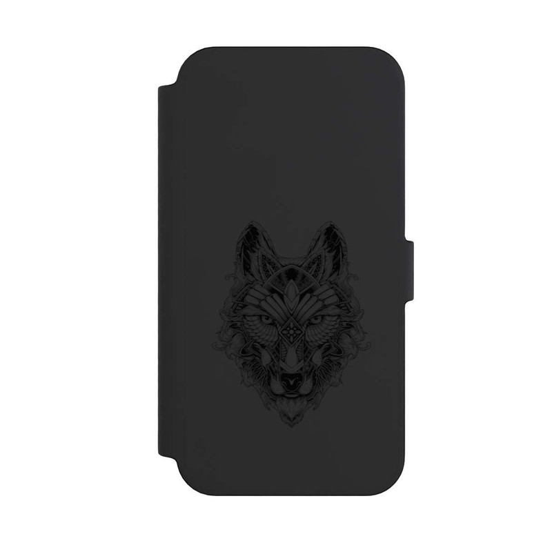 iPhone 14 Pro Max NIVOflip Wolf Mandala ohne Hintergrund