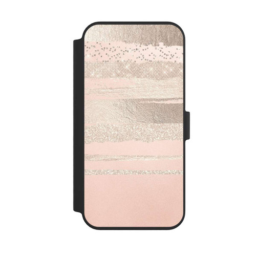 Apple iPhone 14 Pro Max NIVOflip Glitzerschichten (Rosé/Silver) Glitterlook