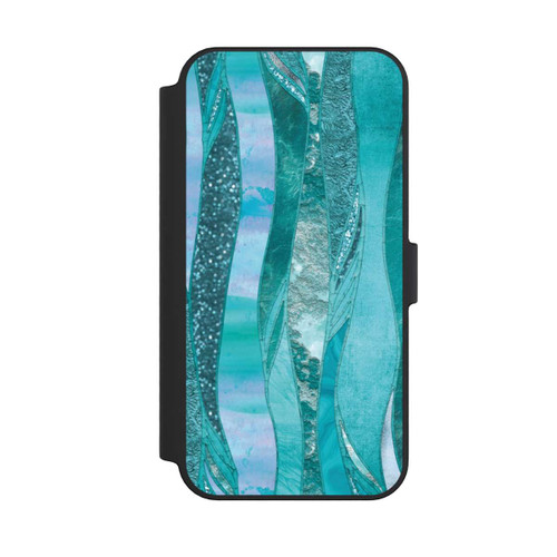 Apple iPhone 14 Pro Max NIVOflip glamouröser Glitzerlook blau