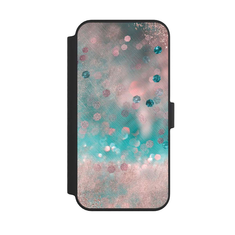iPhone 14 Pro Max NIVOflip Türkis-glamouröser Glitzerlook