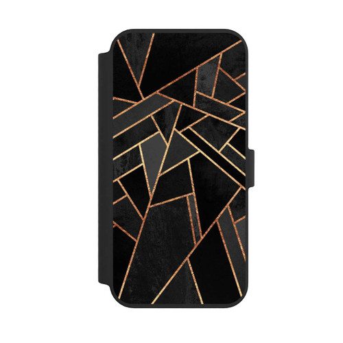 Apple iPhone 14 Pro Max NIVOflip Schwarze Nacht Gold Druck
