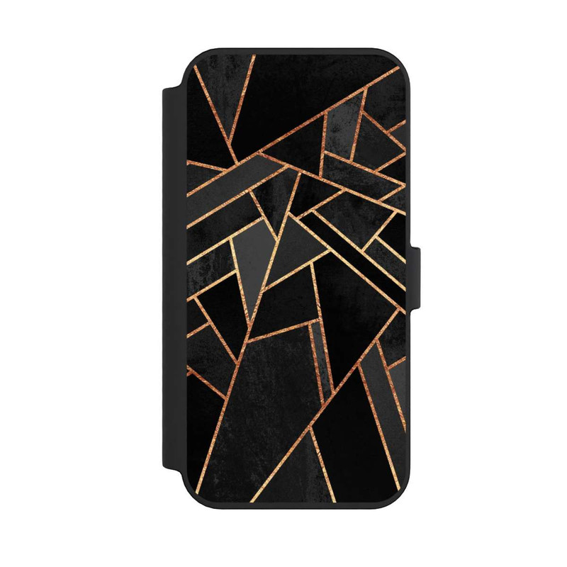 iPhone 14 Pro Max NIVOflip Schwarze Nacht Gold Druck