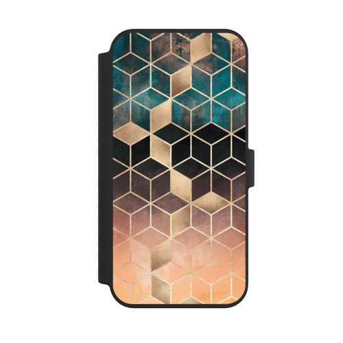 Apple iPhone 14 Pro Max NIVOflip Ombre Traum Würfel Gold Druck