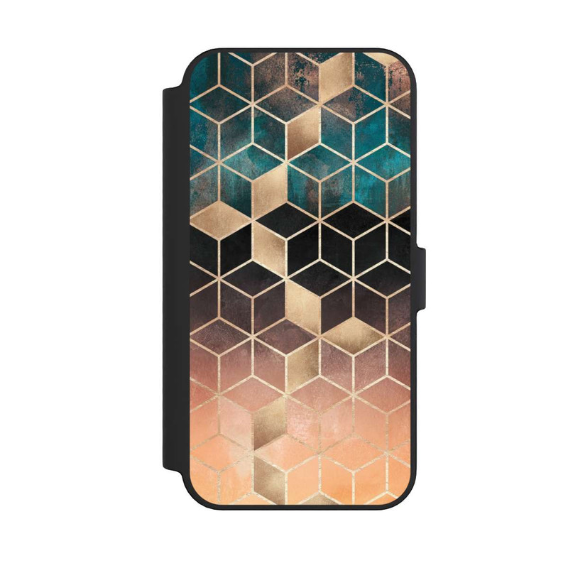 iPhone 14 Pro Max NIVOflip Cubes de rêve imprimé doré