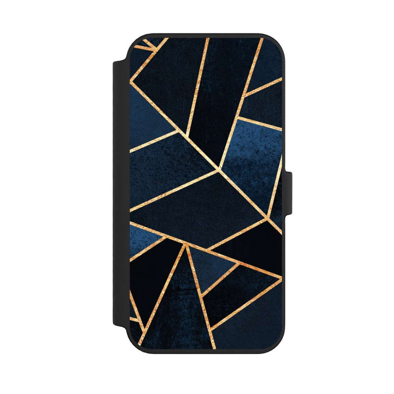 iPhone 14 Pro Max NIVOflip Navy Stein Golddruck
