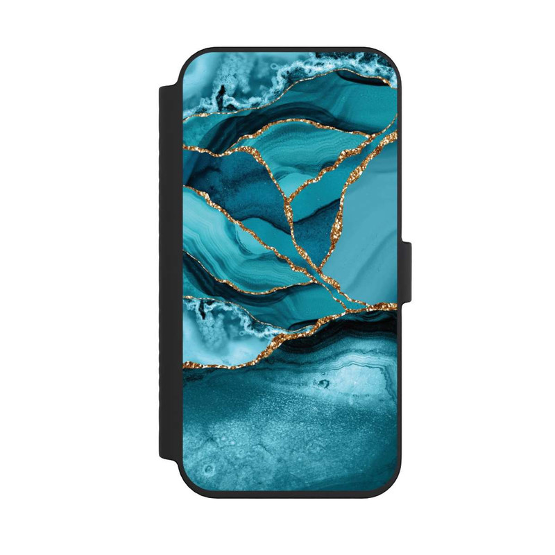iPhone 14 Pro Max NIVOflip Eisblaue Marmor Landschaft
